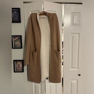 Max Studio women’s Tan cardigan with one button - size large